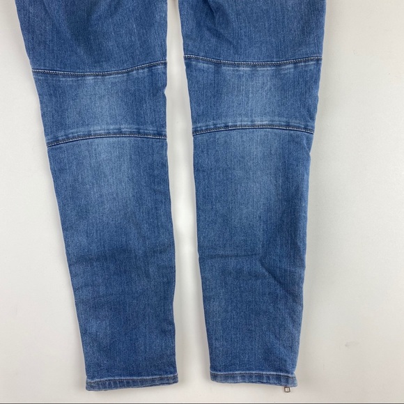 Free People Seamed Moto Button Fly Skinny Jeans 27 - Picture 12 of 15